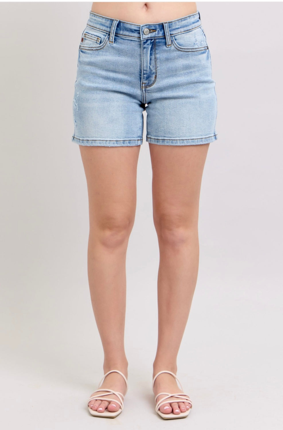 Judy Blue Mid Rise Dad Shorts