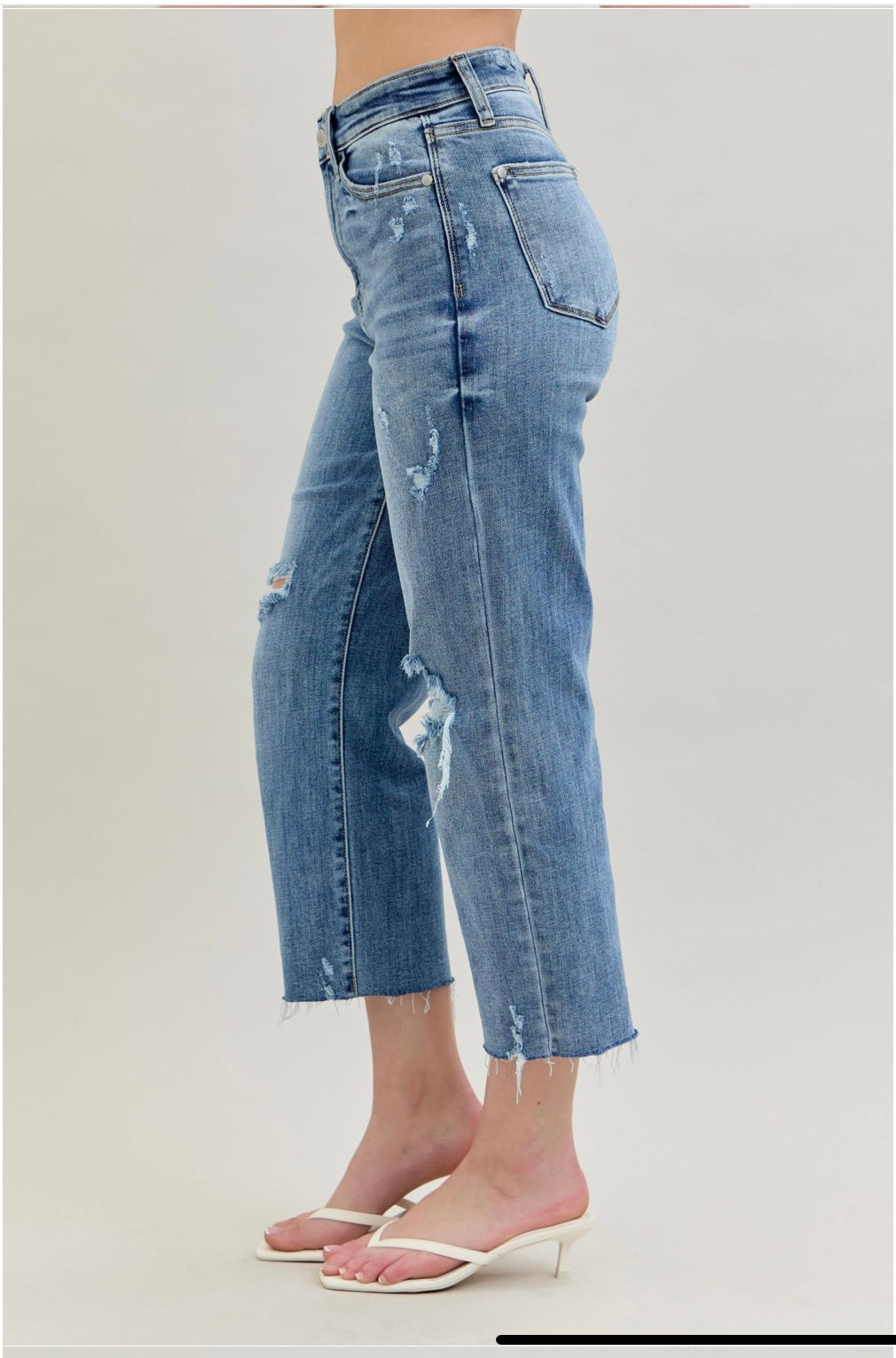 Judy Blue Destroyed Cropped Jeans