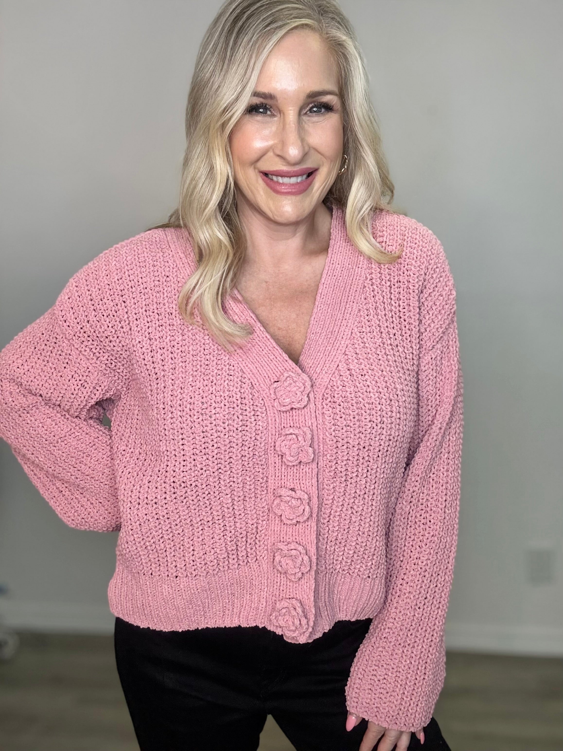 The Flower Button Cardigan