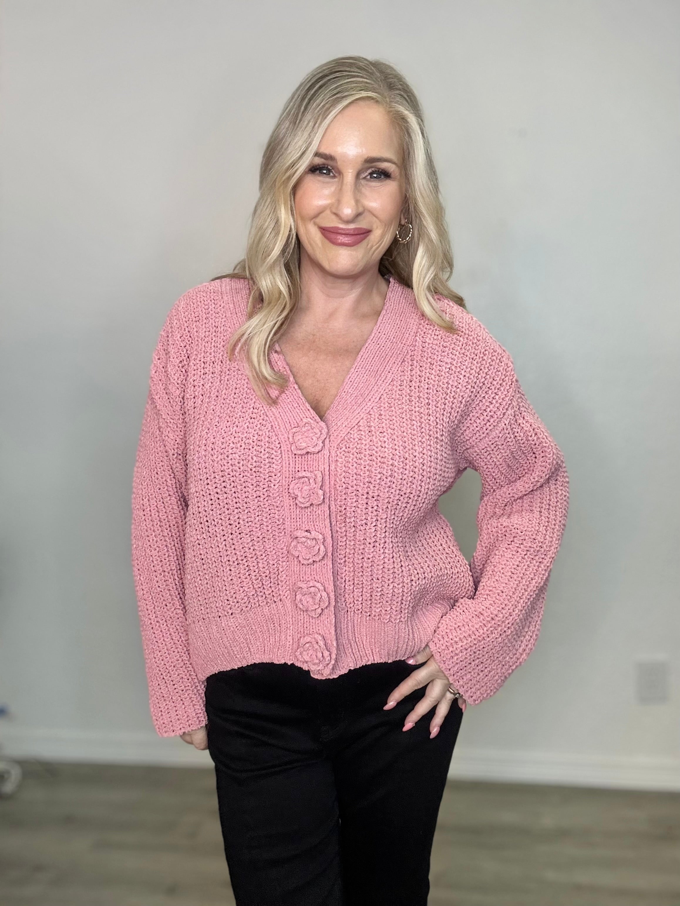 The Flower Button Cardigan