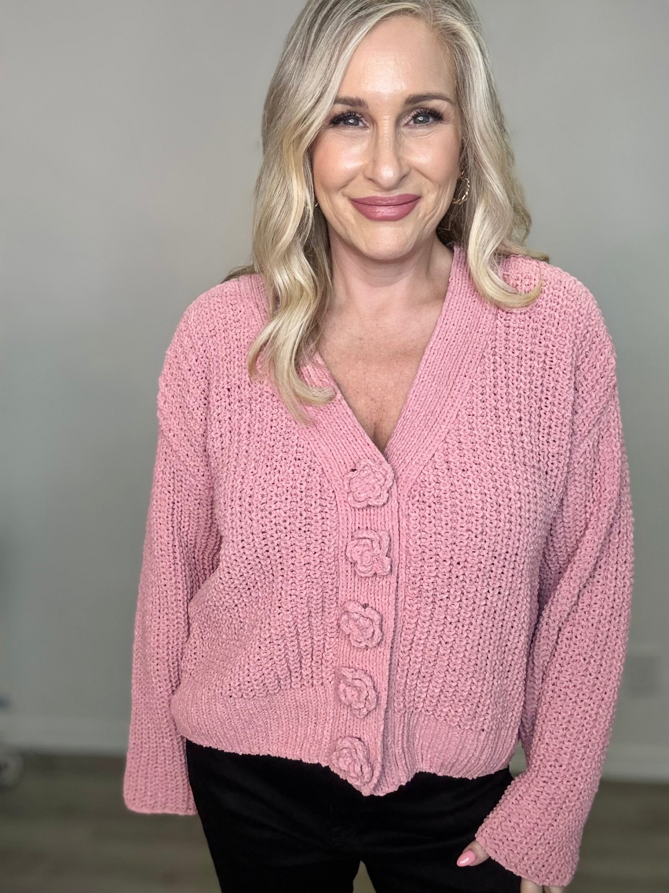 The Flower Button Cardigan