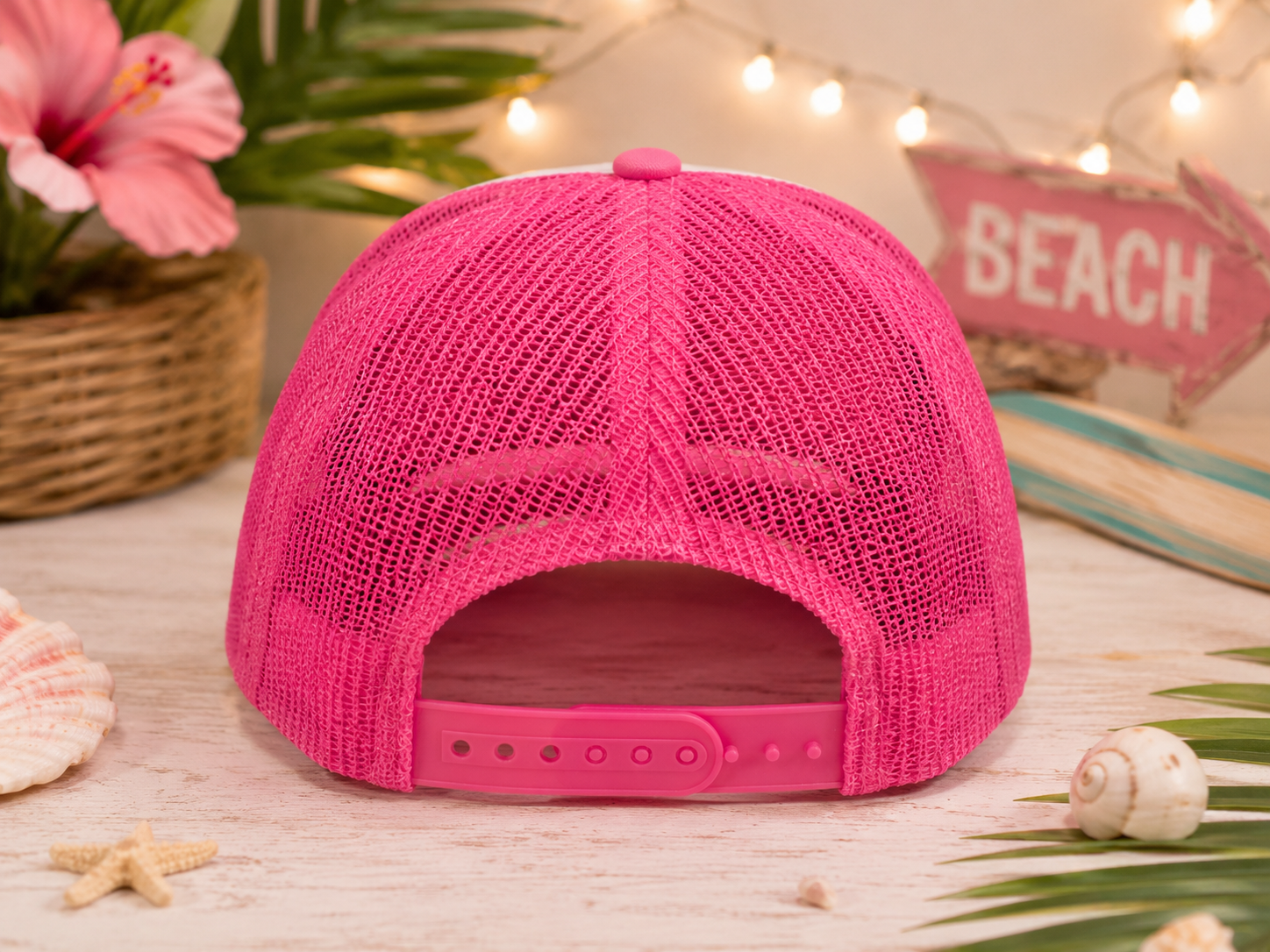 Beach Please Embroidered Foam Trucker Hat
