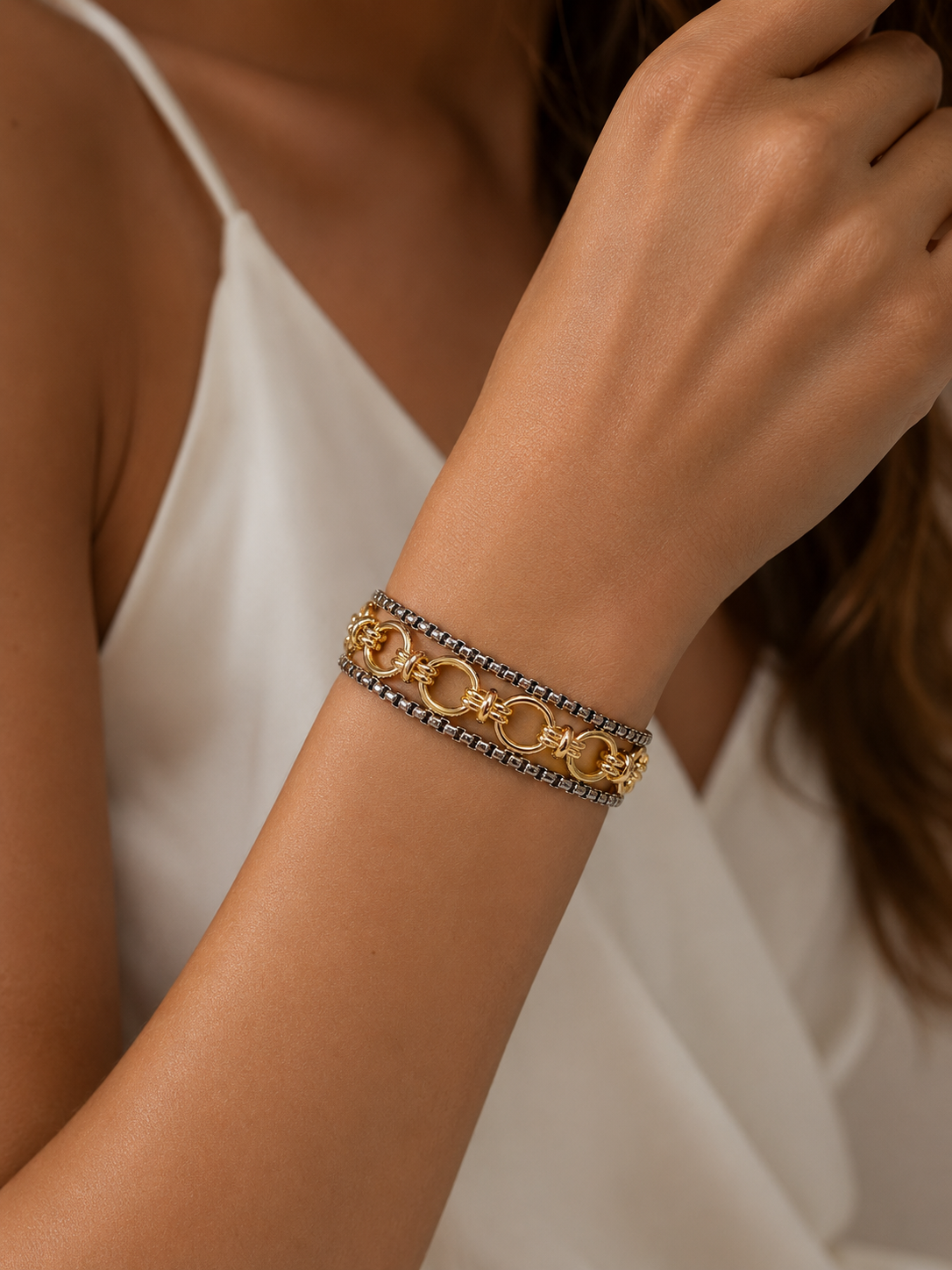 Layered Two-Toned Bracelet