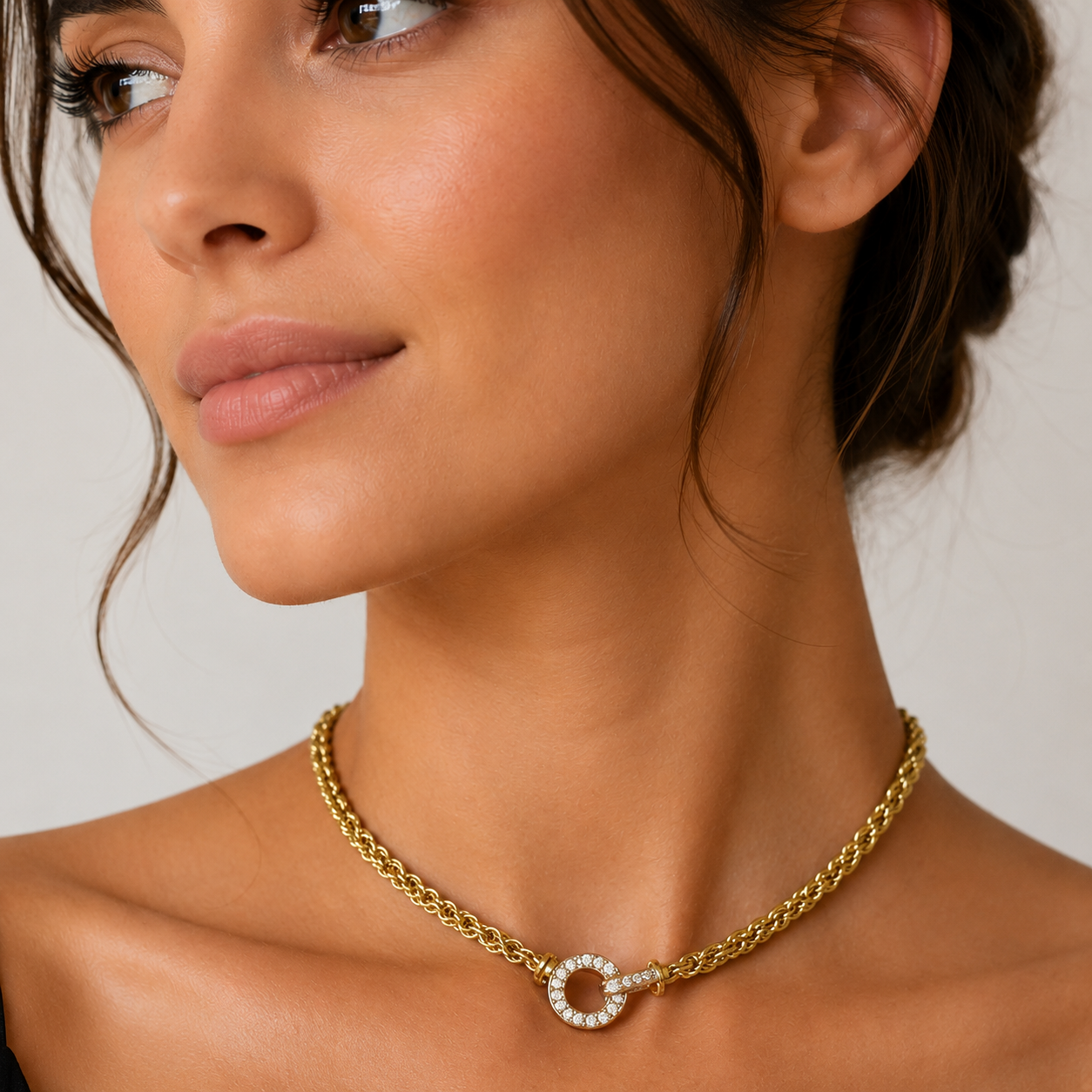Two-Toned Bling Necklace