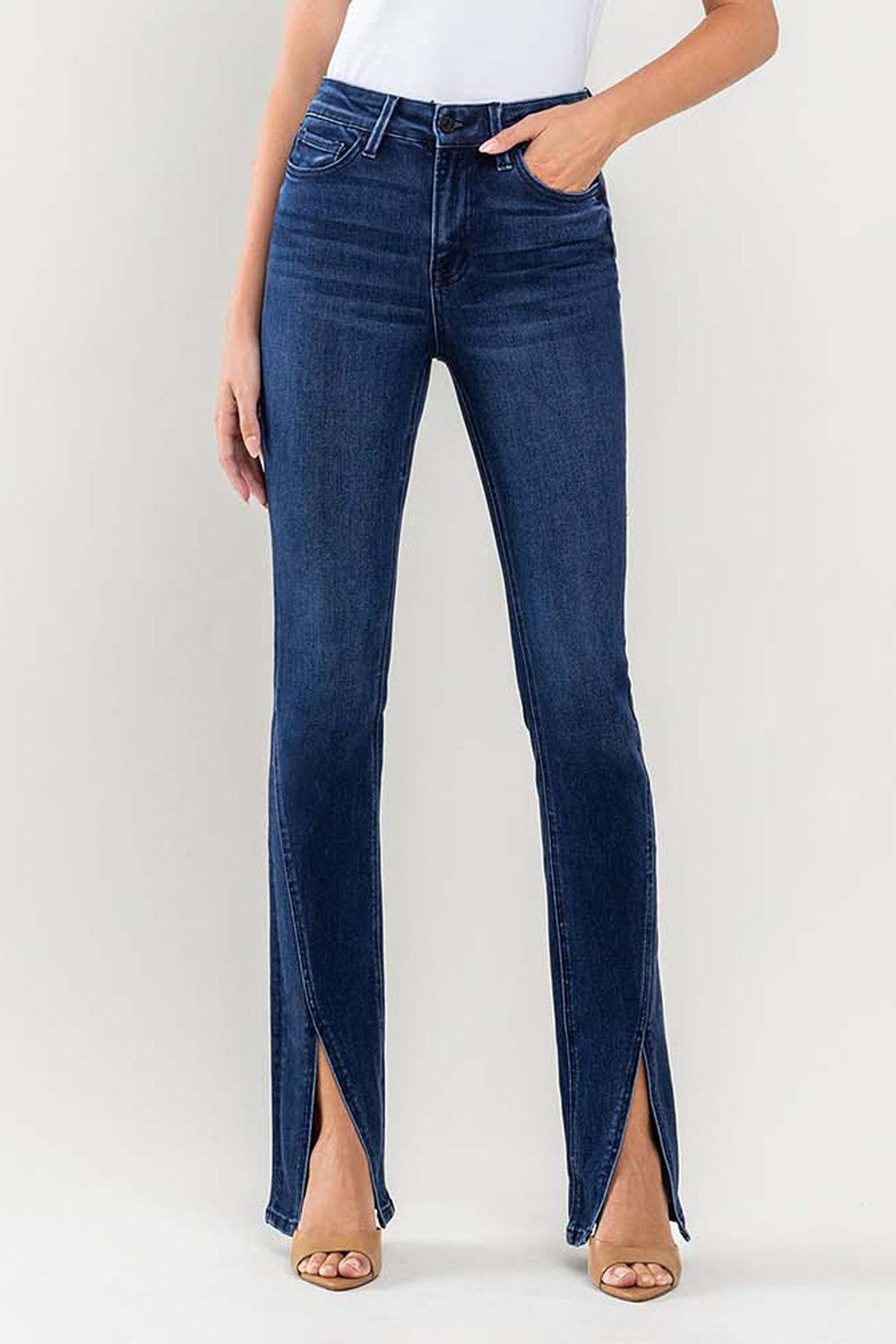 High Rise Jean With Slit