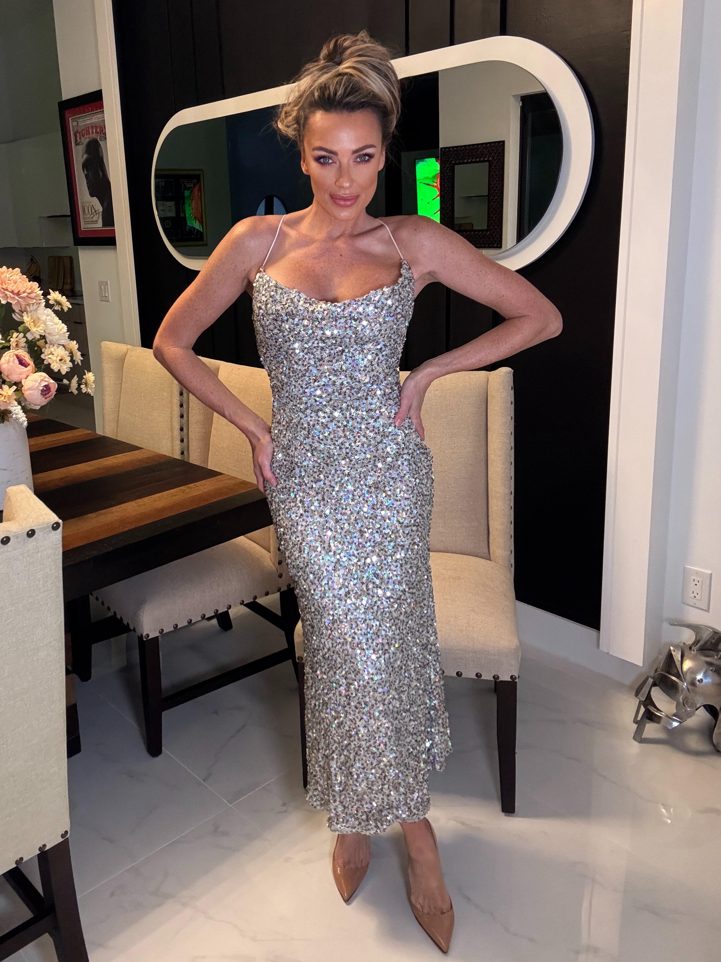 The Mixed Metal Sequin Dress