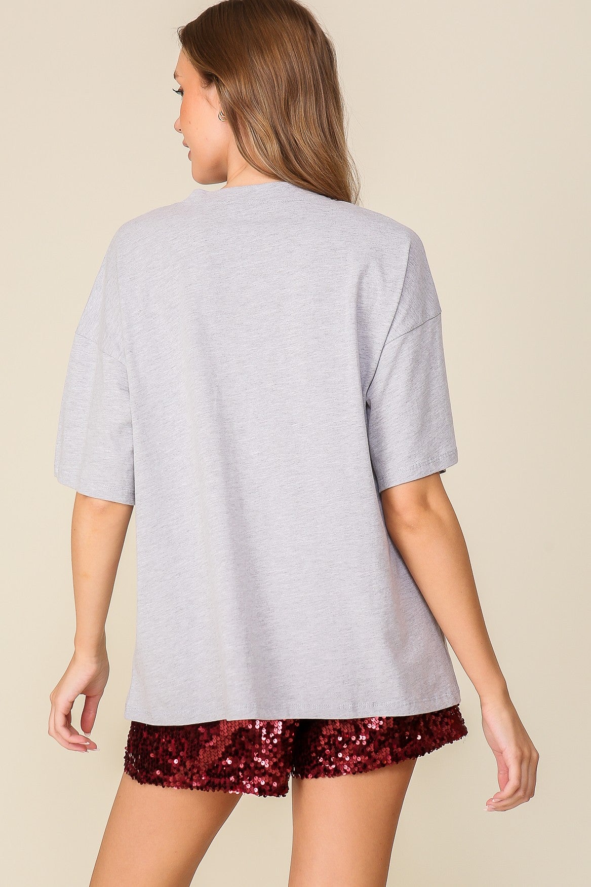 Game Day Dazzling Football Sequin Tee