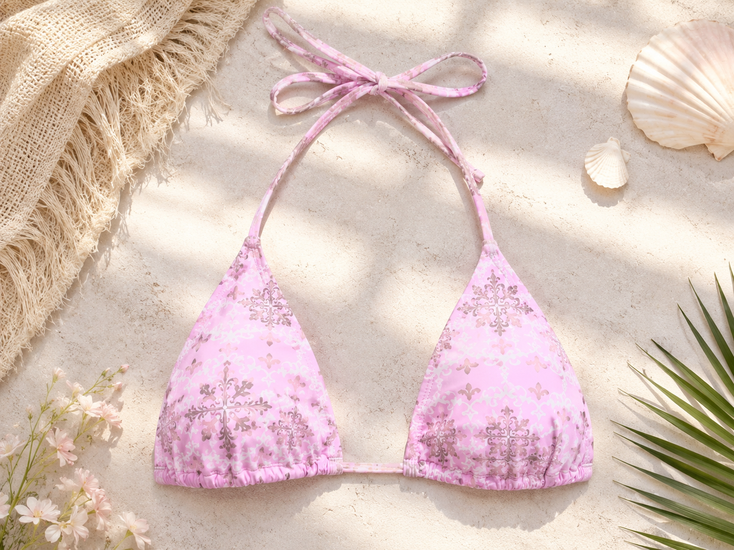 Lavender Pink String Bikini Top