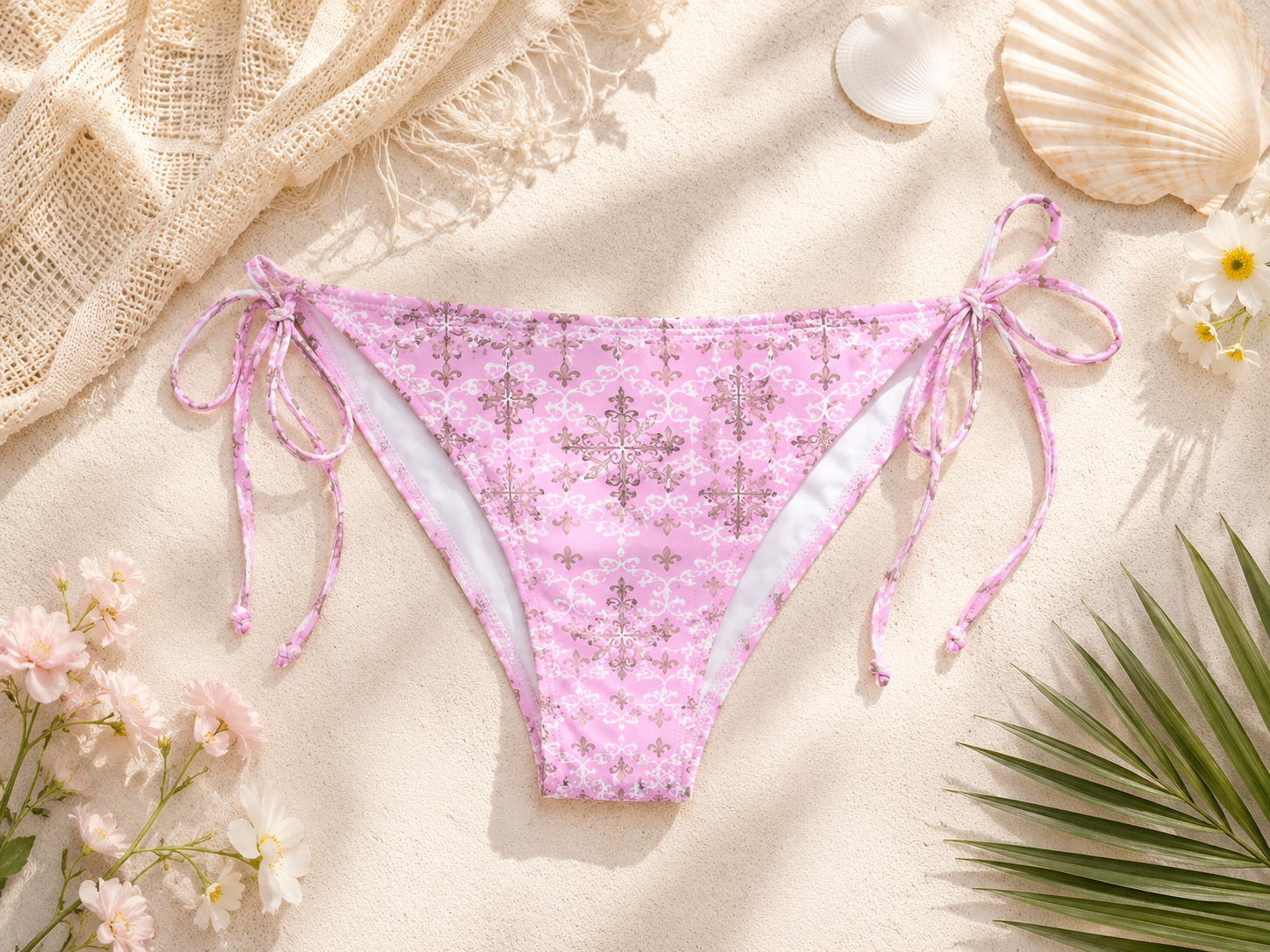 Lavender Pink String Bikini Bottom