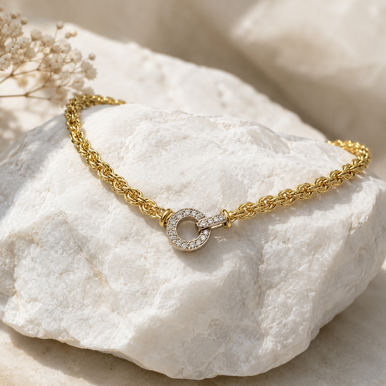Two-Toned Bling Necklace