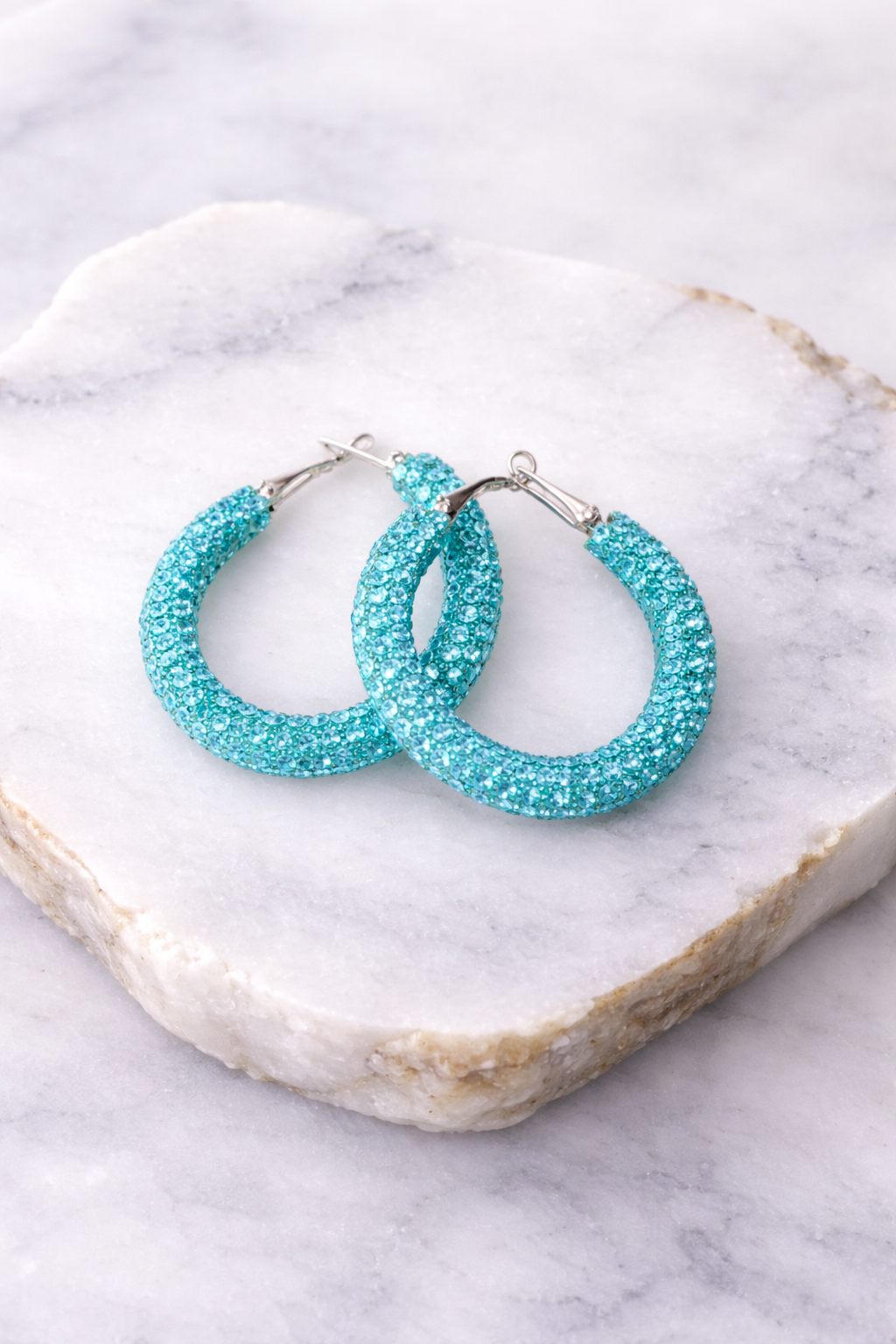 The Bougie Rhinestone Hoop Earrings