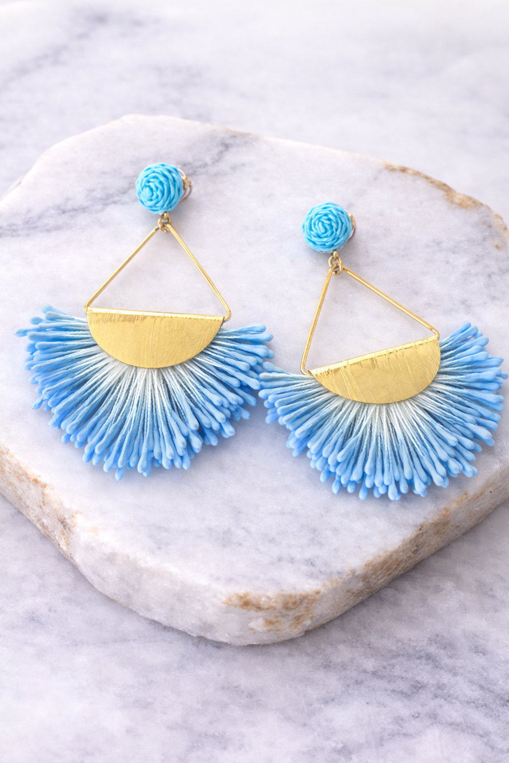 Triangle String Droplet Earrings