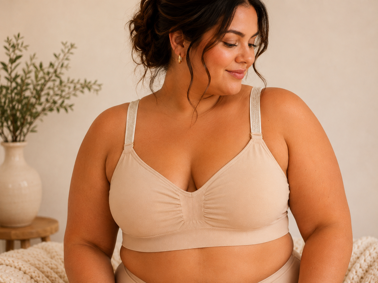 The Plus Rhinestone Strap-it Bra