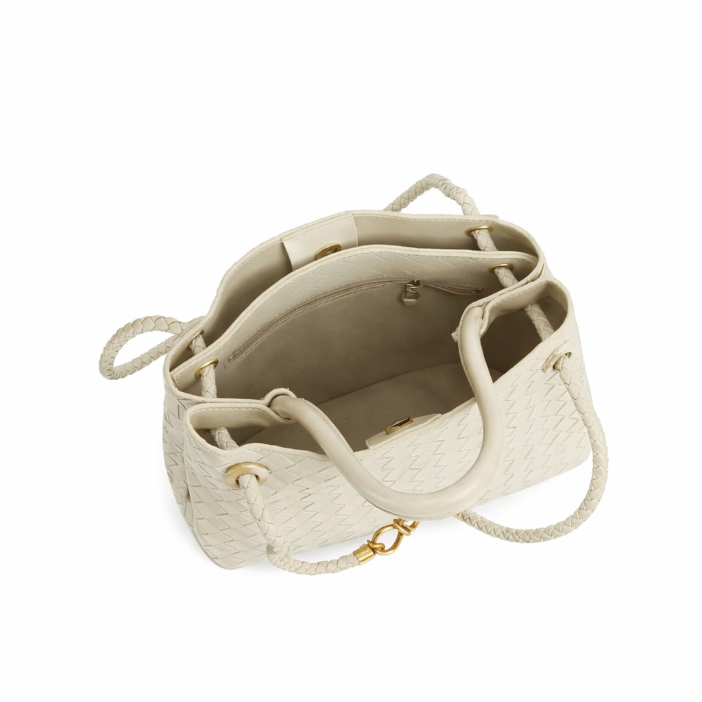 Evie Woven Satchel/Crossbody Bag