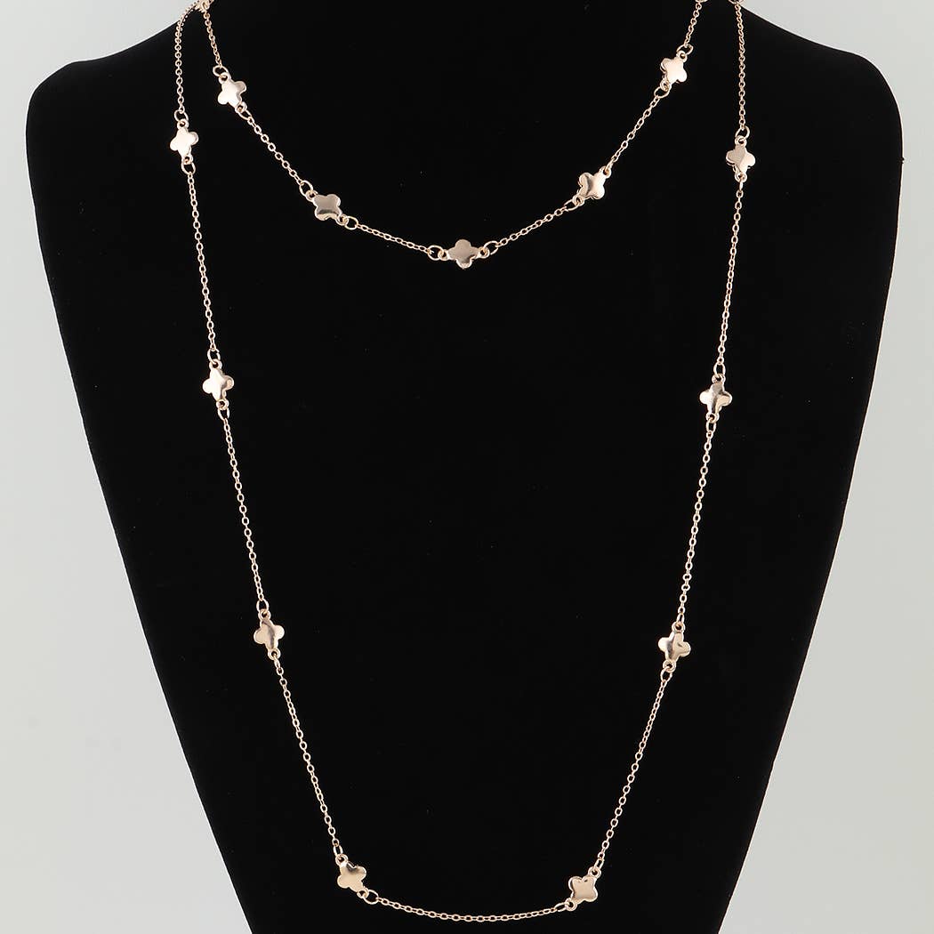 Multi Clover Charm Chain Necklace