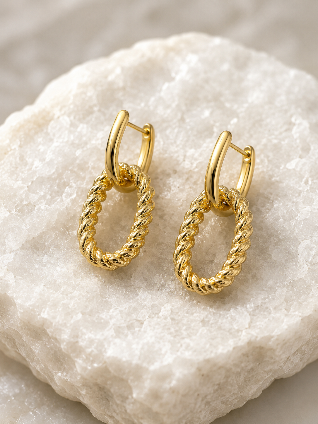 Paper Clip Drop Earrings