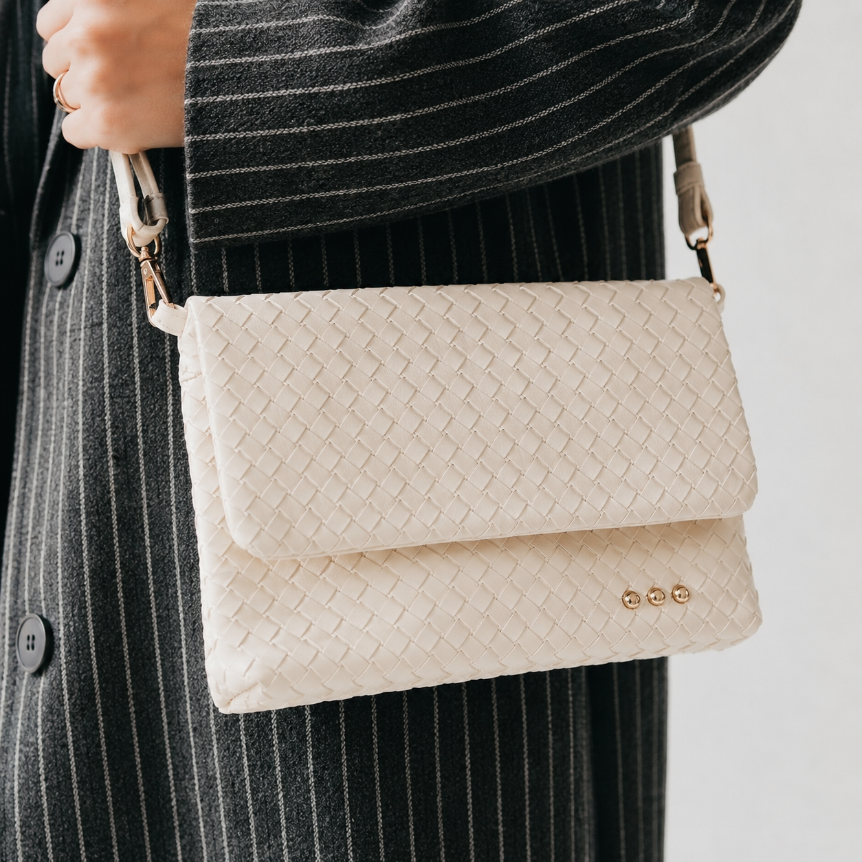 Sabrina Woven Flap Crossbody