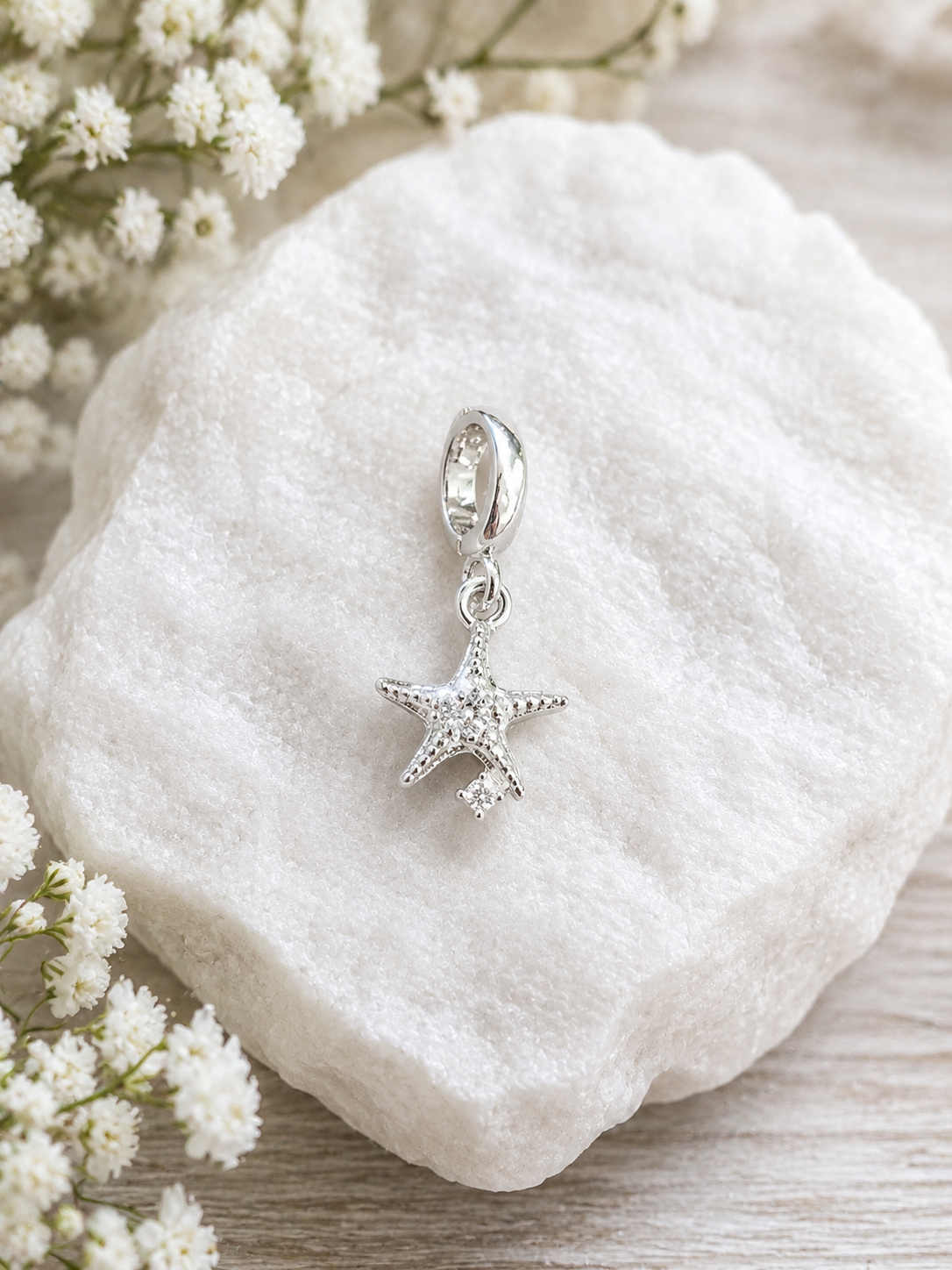 The Rhinestone Starfish Clip Charm