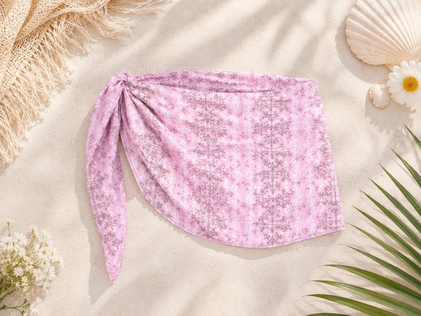Lavender Pink Chiffon Sarong