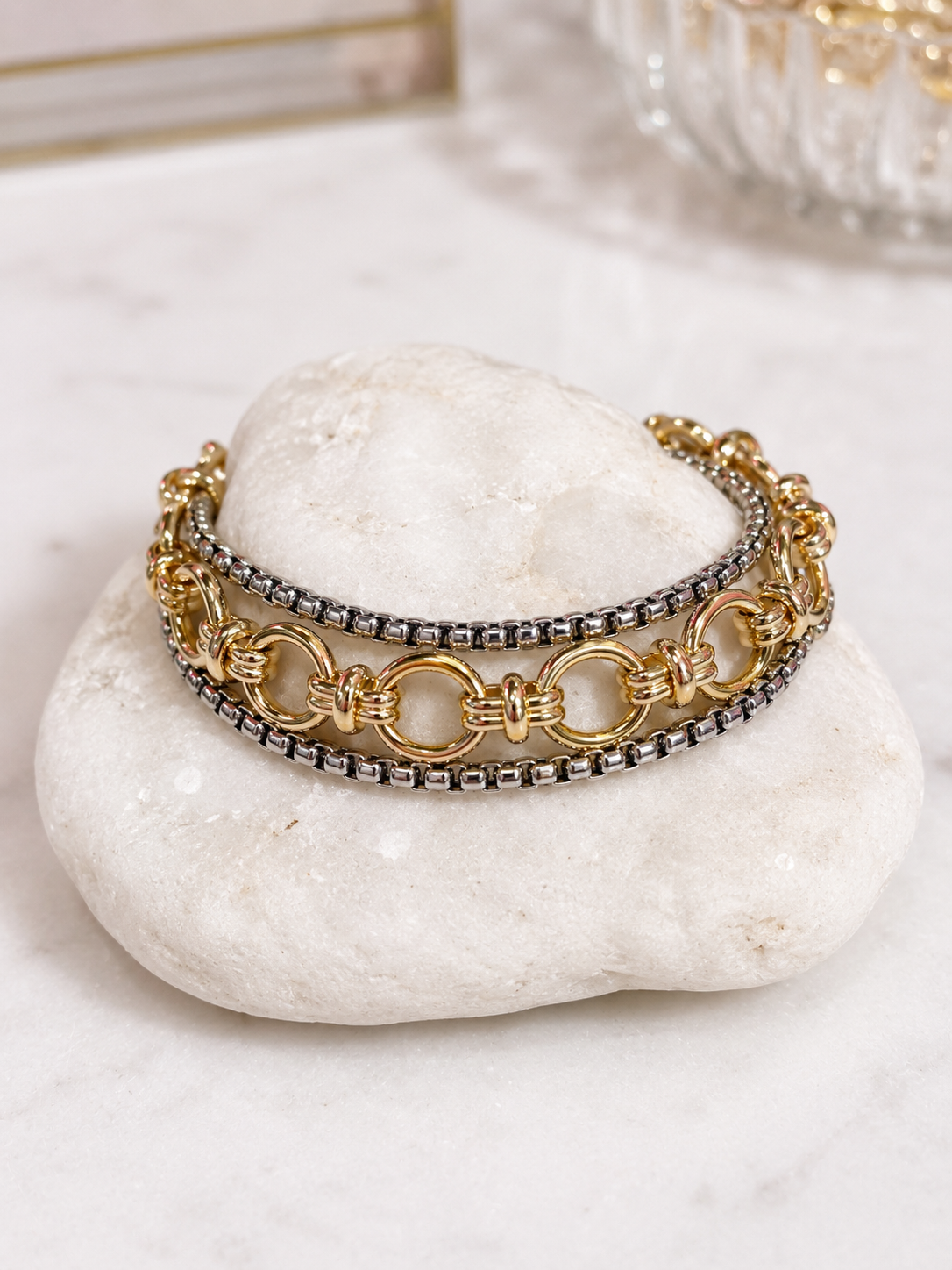 Layered Two-Toned Bracelet