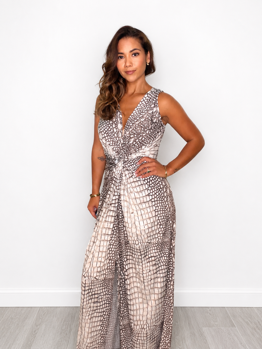 Luxurious Animal Print Maxi Dress