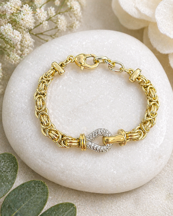 14K Gold Plated Rope Chain Bracelet