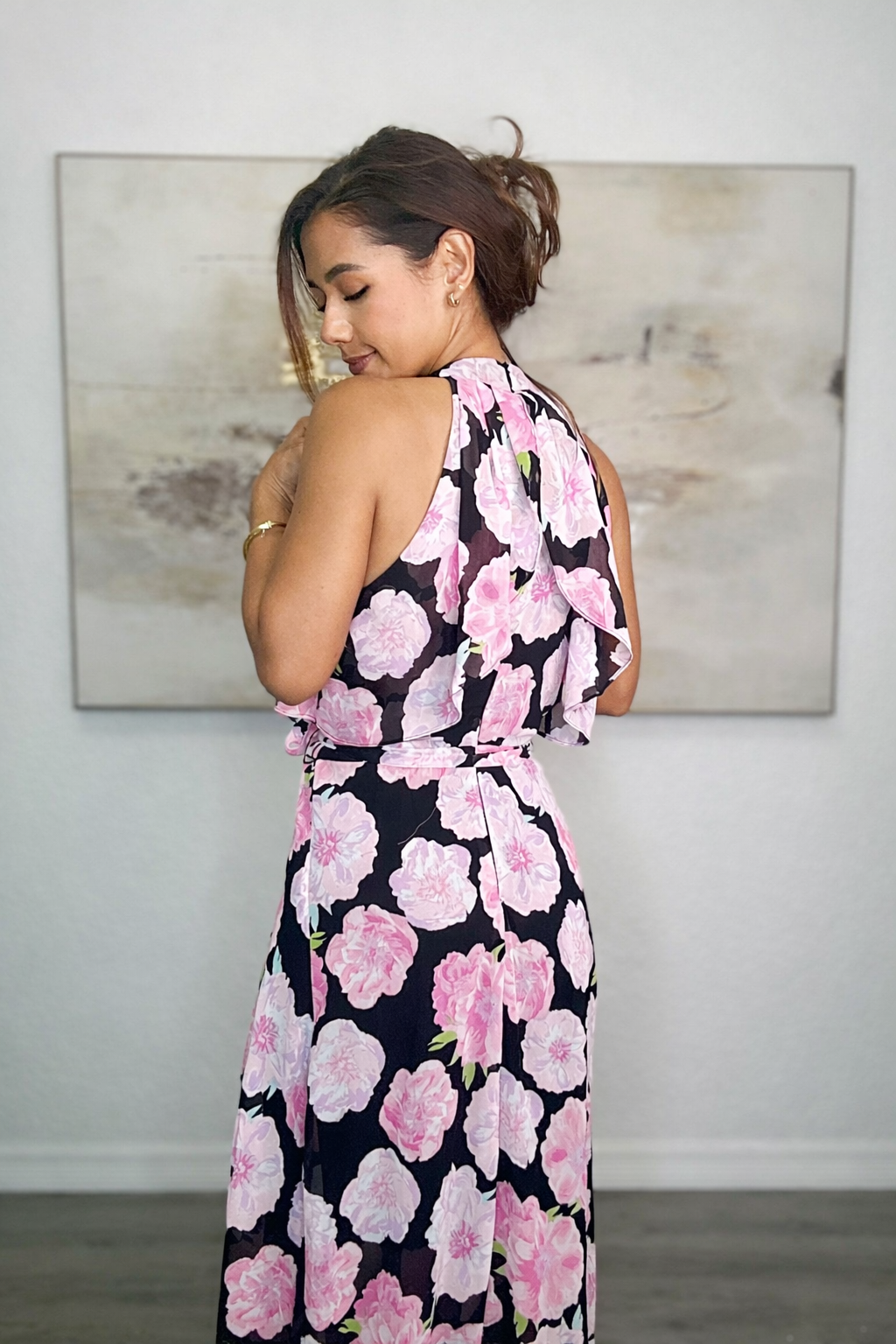 Floral Printed Sleeveless Maxi Dress