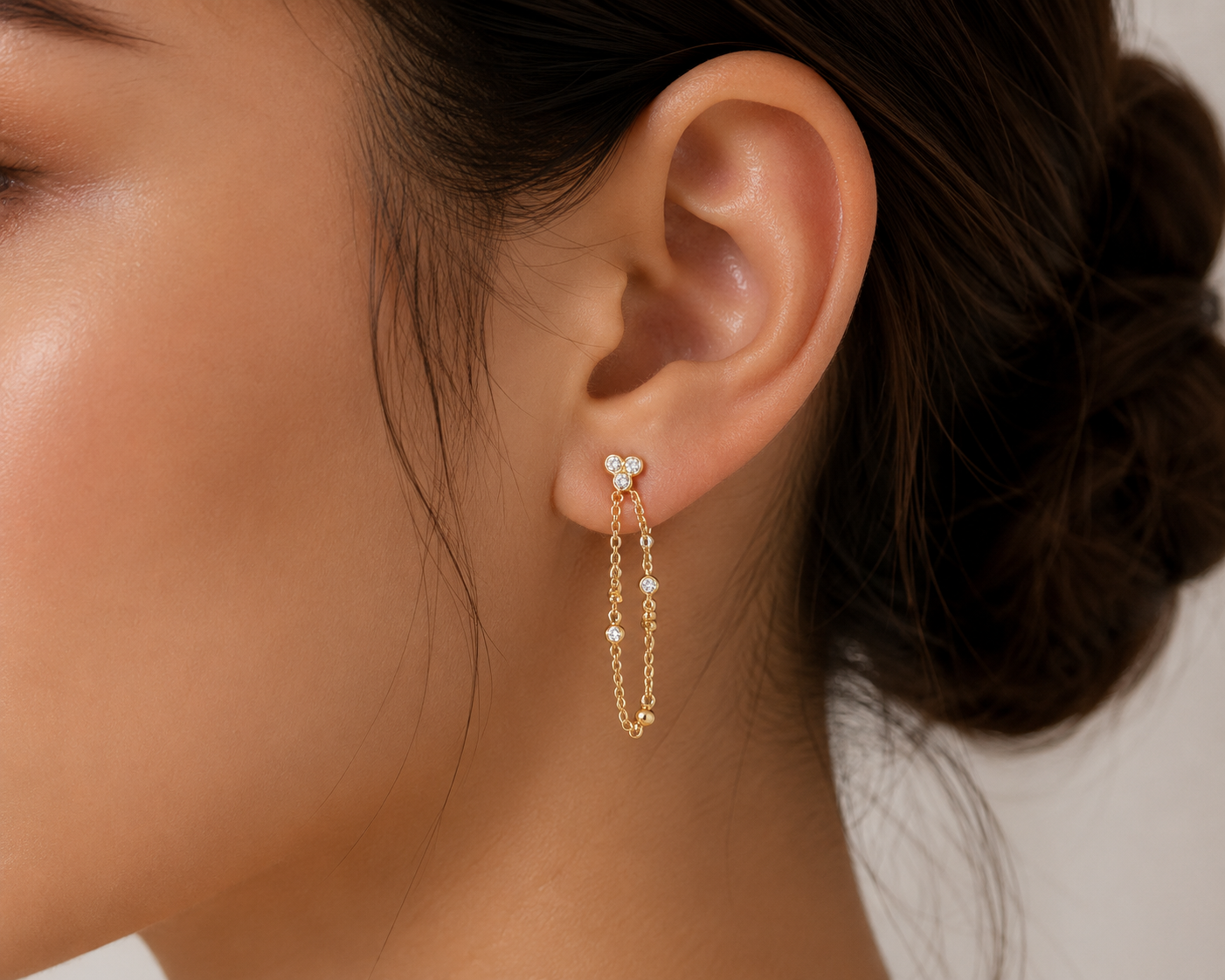 Crystal Chain Drop Earrings