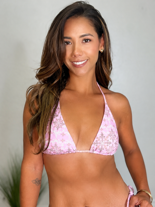 Lavender Pink String Bikini Top