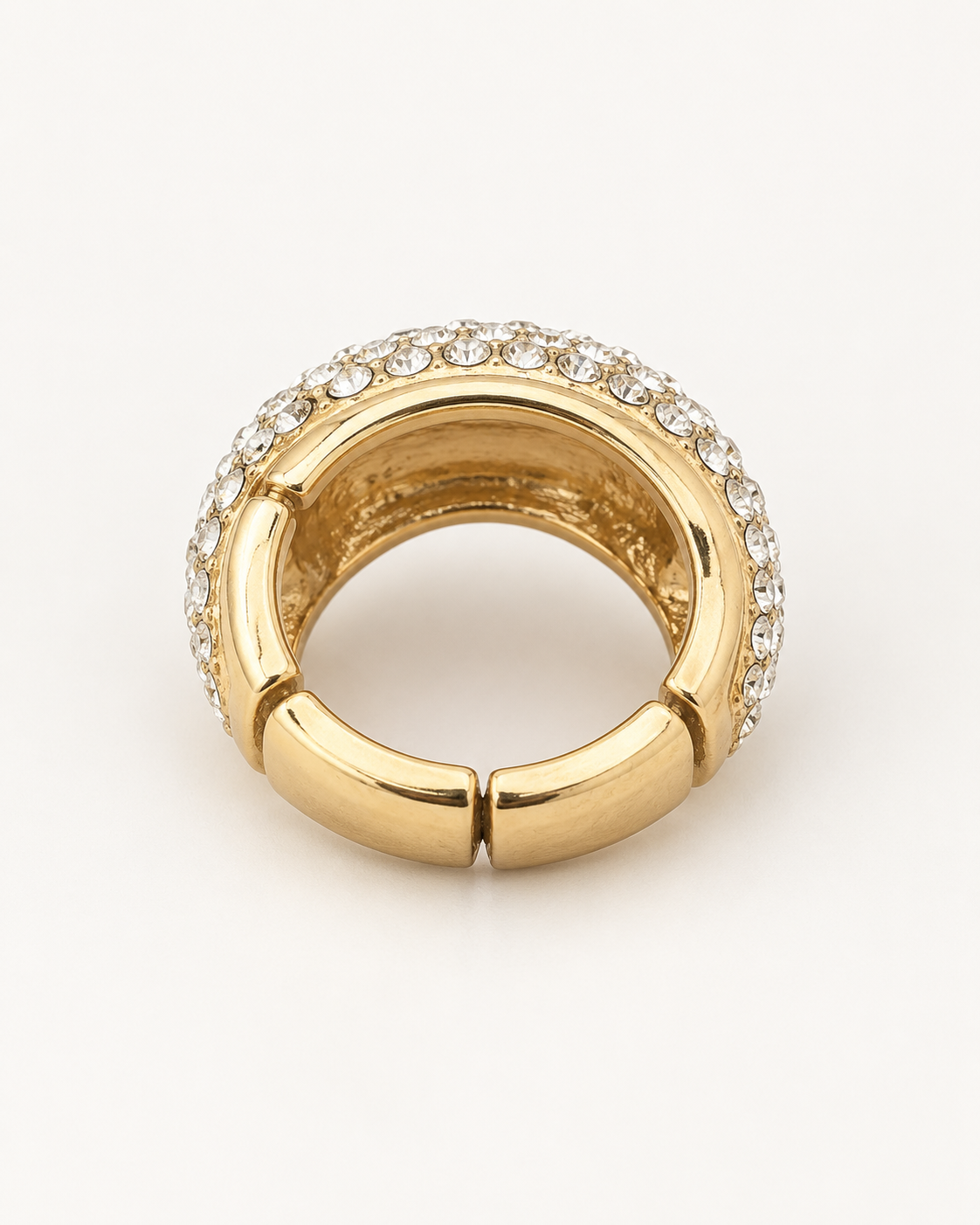 Gold Rhinestone Stretch Ring