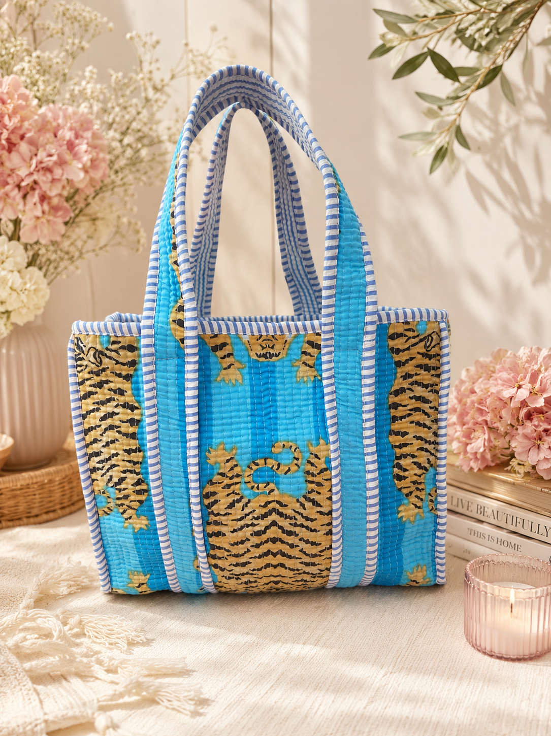 Quilted Animal Print Bag