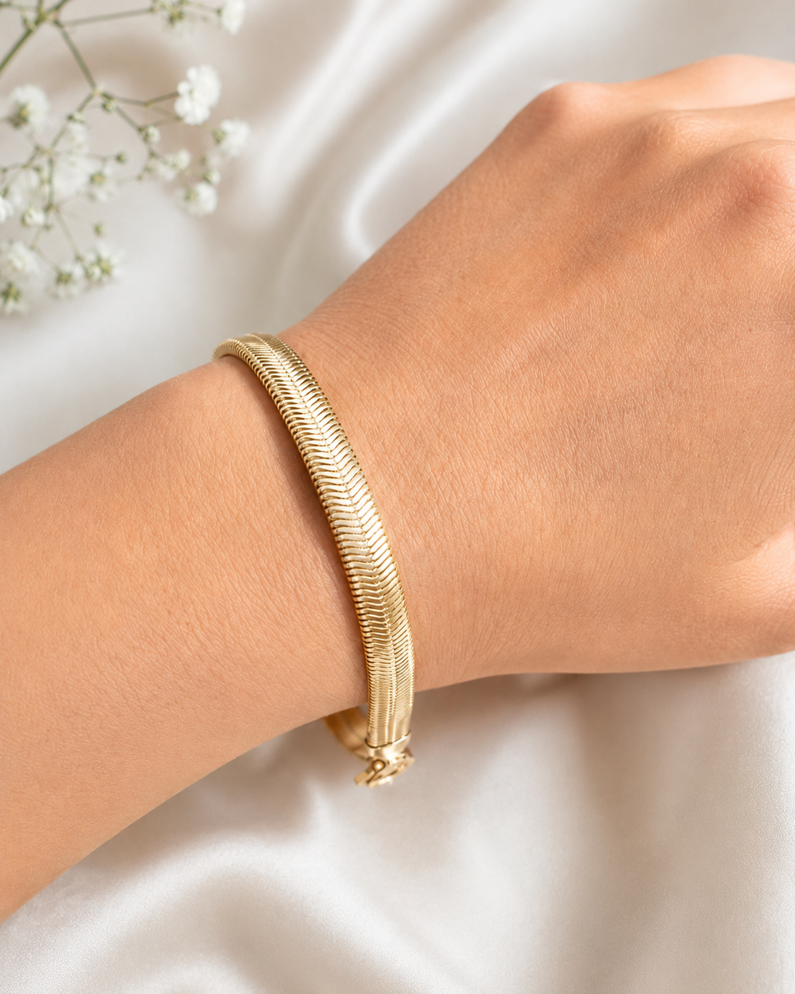 Snake Chain 14K Gold Dipped Bracelet