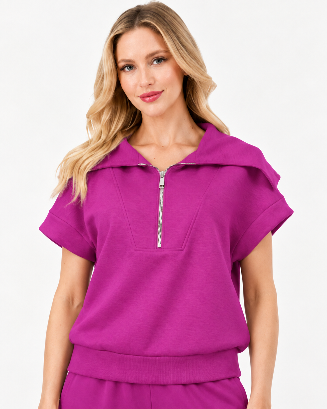 Short Sleeve Quarter Zip