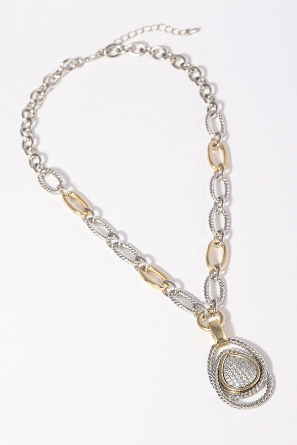 Water Drop CZ Pendant Necklace