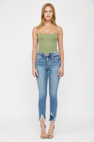 High Rise Ankle Skinny Jeans