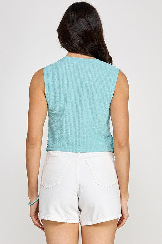 The Crochet Hem Top