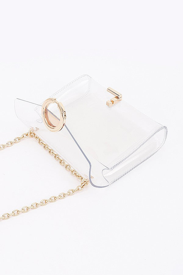 The Gold Transparent Shoulder Bag
