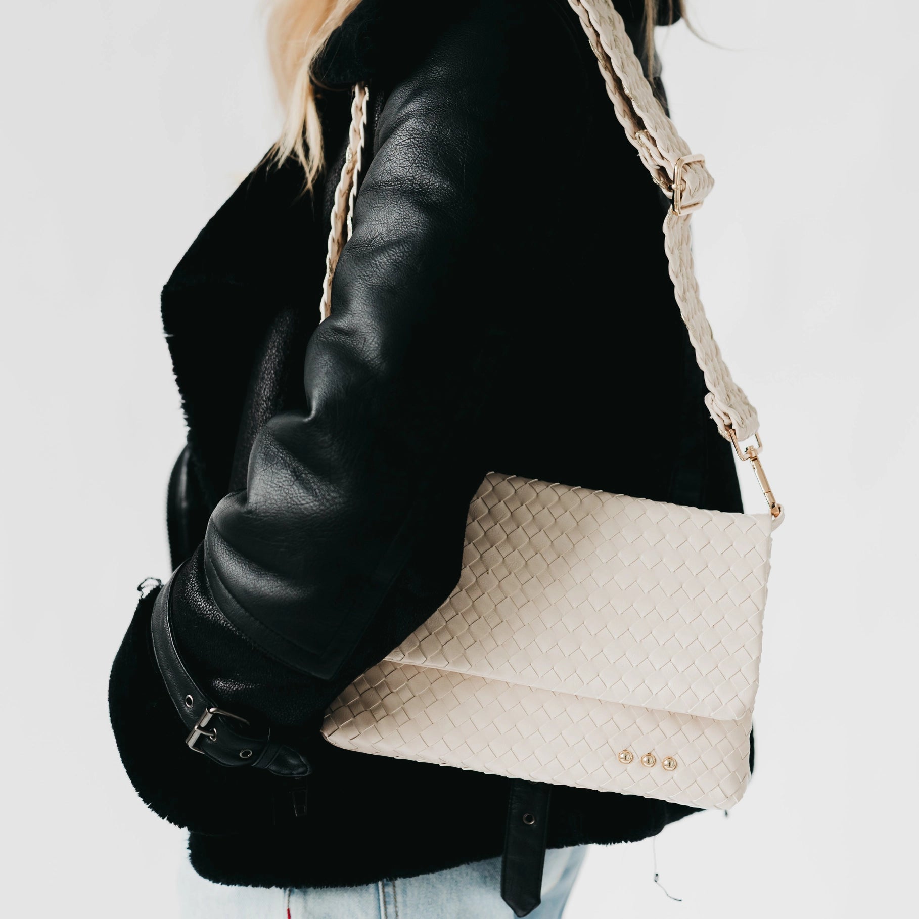 Sabrina Woven Flap Crossbody