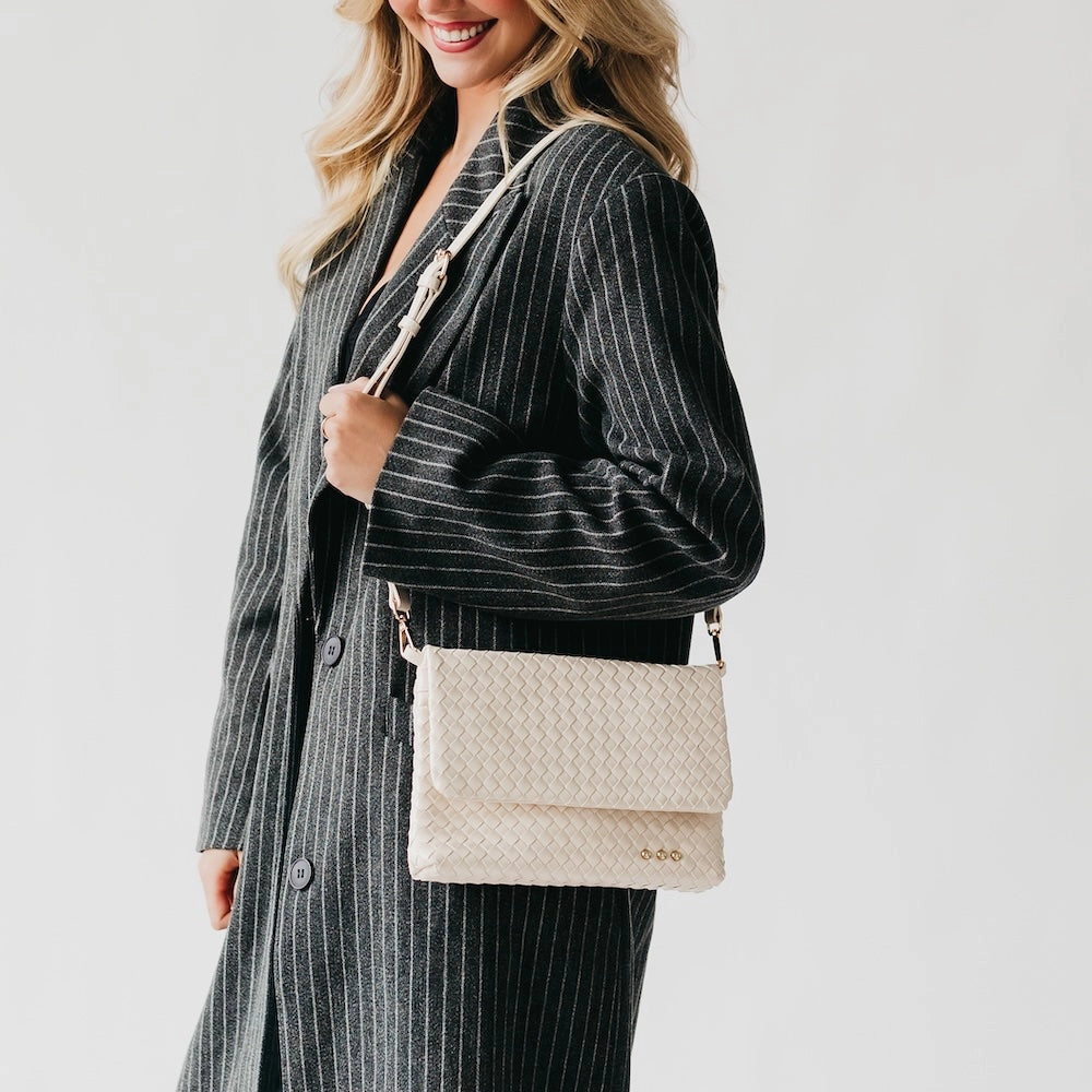 Sabrina Woven Flap Crossbody