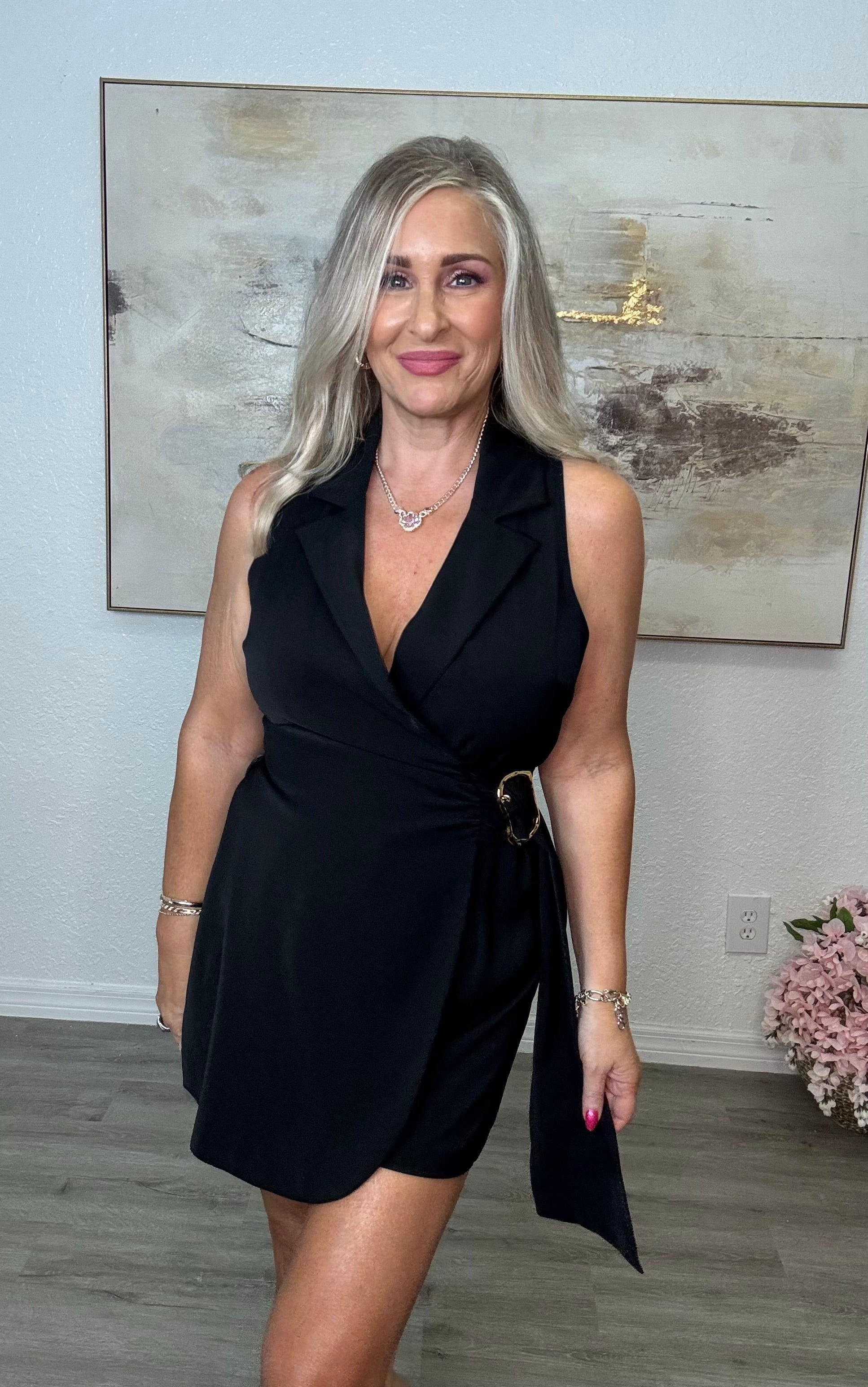 Sleeveless Blazer Style Romper