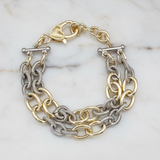 Two-Tone Chain Bracelet