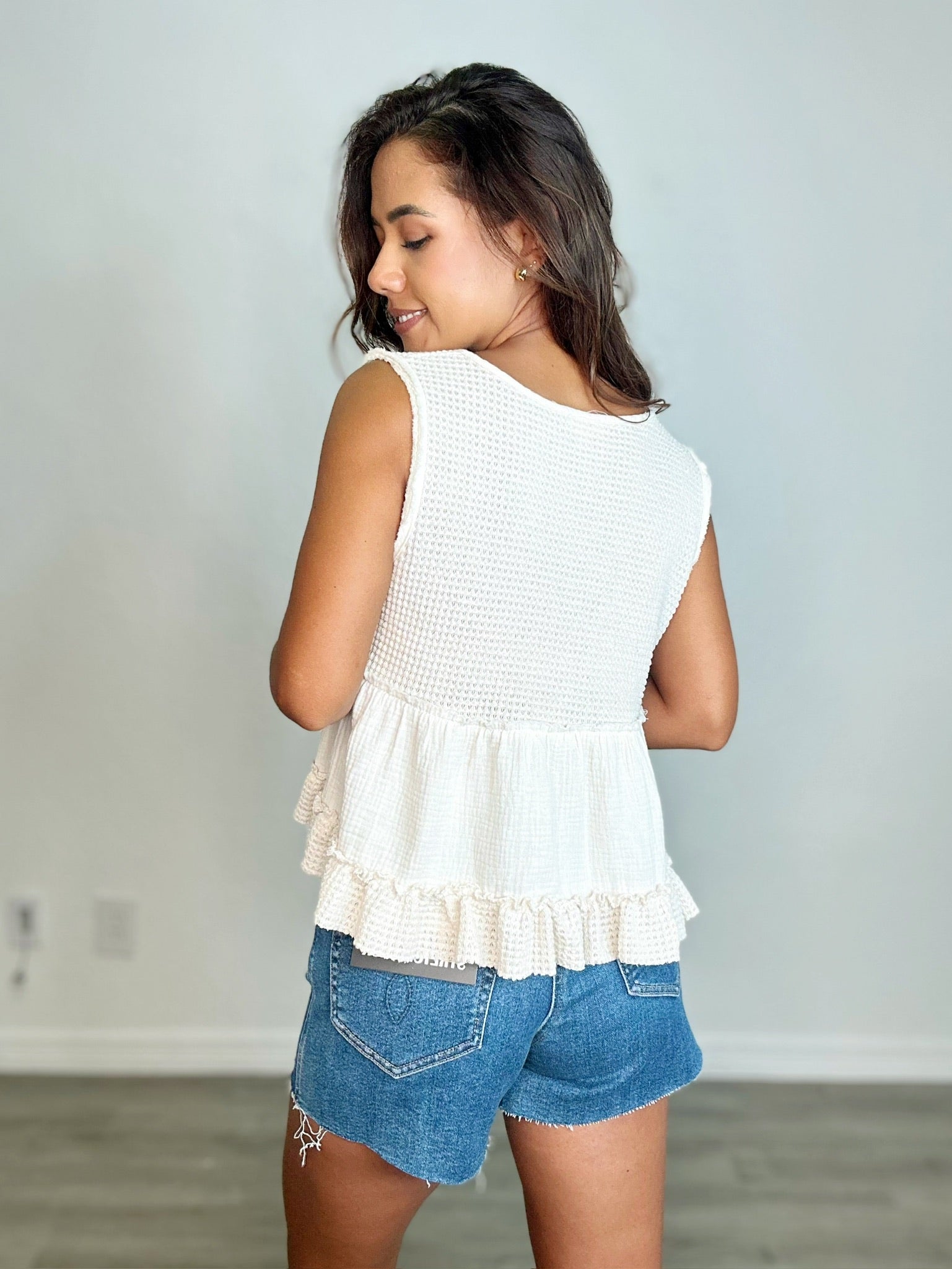 The Ruffle Babydoll Top by Pol