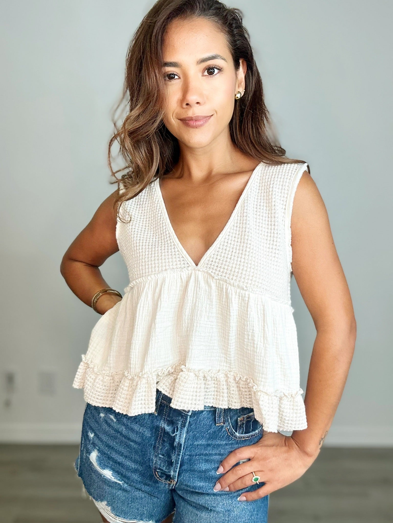 The Ruffle Babydoll Top by Pol