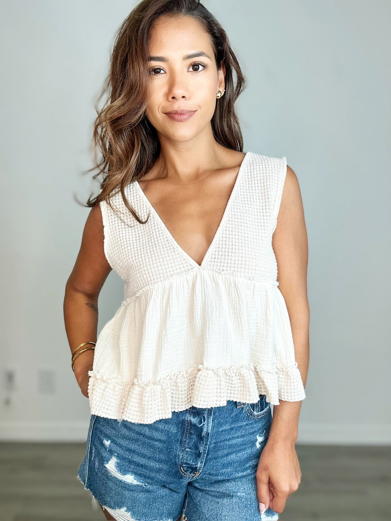 The Ruffle Babydoll Top by Pol