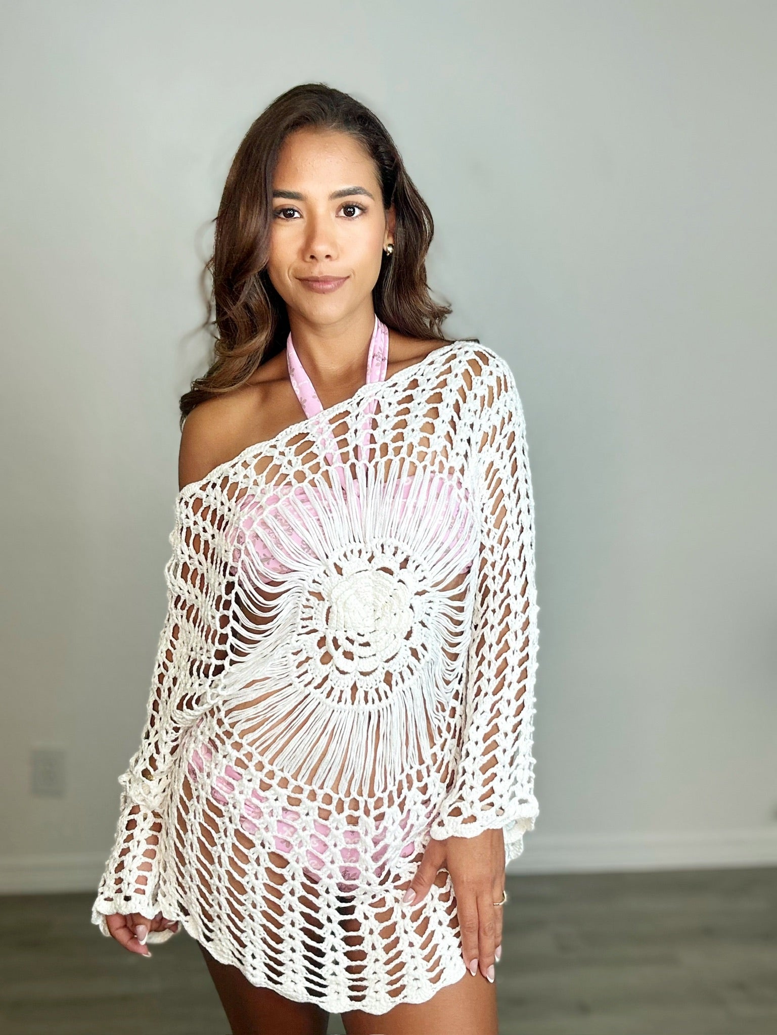 Hollow Out Crochet Beach Cover Up