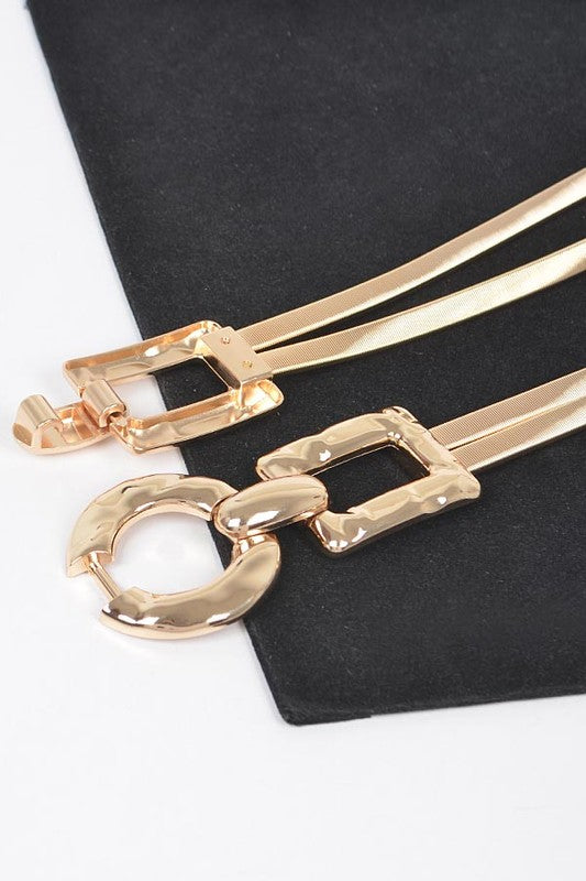 The Hammered Gold Stretch Belt
