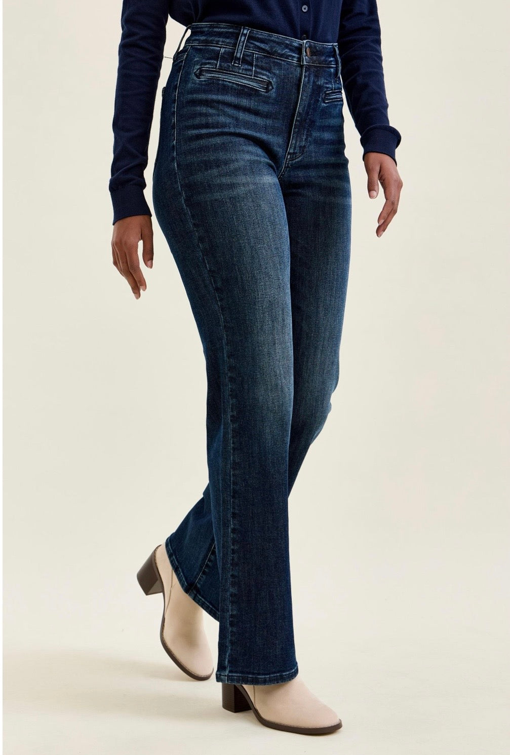 Judy Blue HW Tummy Control Alex Boy Bootcut Jeans