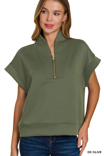 The Scuba Half Zipper Vest Top