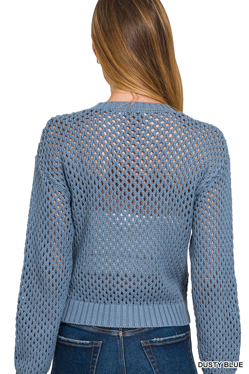 The Crochet Cardigan Top