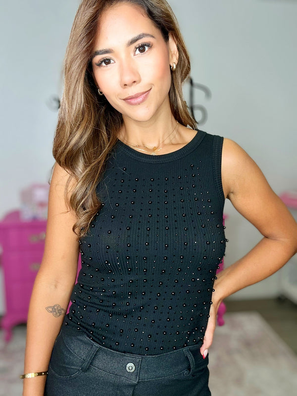 The Pearl Round Neck Tank Top